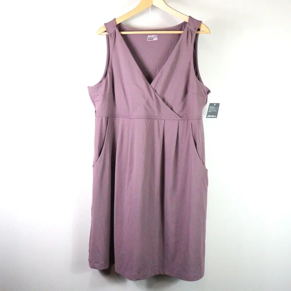 NWT Eddie Bauer Women's Aster Crossover Dress size XL - Picture 3 of 7